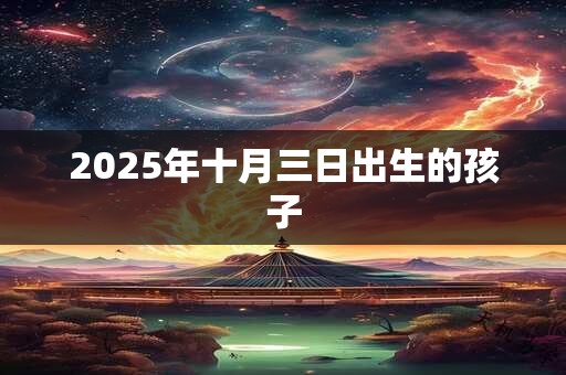 2025年十月三日出生的孩子 2025年十月三日出生的孩子