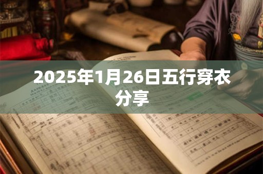 2025年1月26日五行穿衣分享 2025年1月26日五行穿衣分享