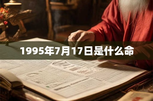 1995年7月17日是什么命 1995年7月17日是什么命