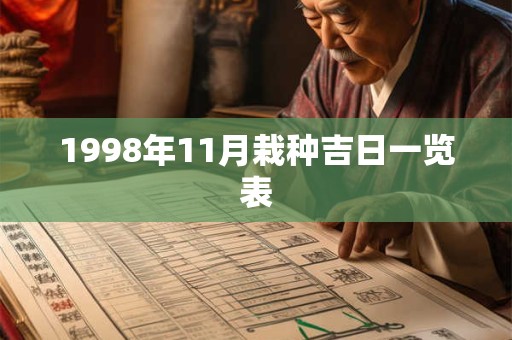 1998年11月栽种吉日一览表 1998年11月栽种吉日一览表