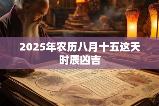 2025年农历八月十五这天时辰凶吉