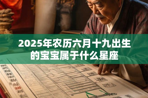 2025年农历六月十九出生的宝宝属于什么星座