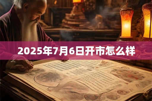 2025年7月6日开市怎么样