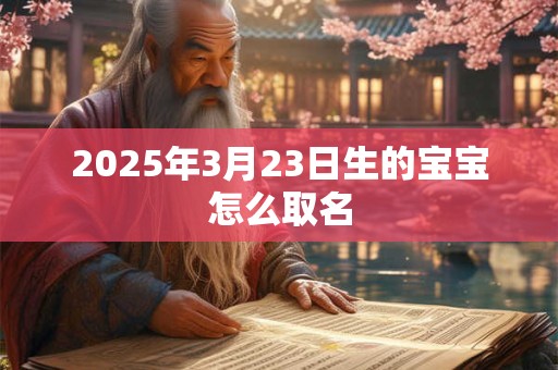 2025年3月23日生的宝宝怎么取名