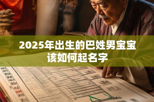 2025年出生的巴姓男宝宝该如何起名字