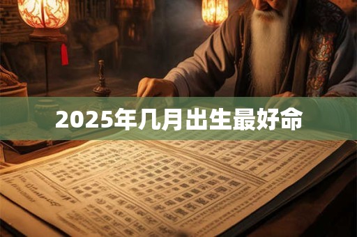 2025年几月出生最好命