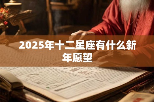 2025年十二星座有什么新年愿望 2025年十二星座有什么新年愿望