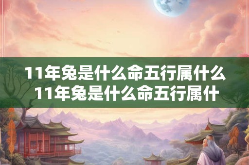 11年兔是什么命五行属什么 11年兔是什么命五行属什么属性
