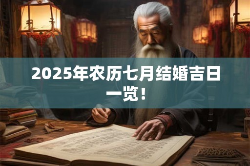 2025年农历七月结婚吉日一览! 2025年农历七月结婚吉日一览!