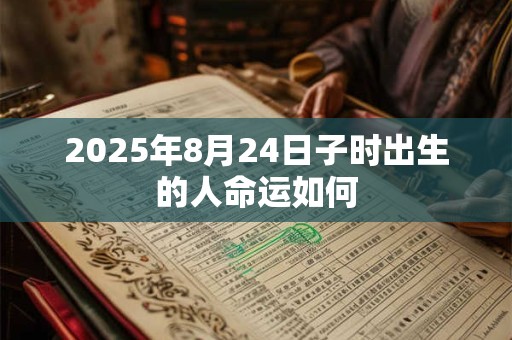 2025年8月24日子时出生的人命运如何 2025年8月24日子时出生的人命运如何
