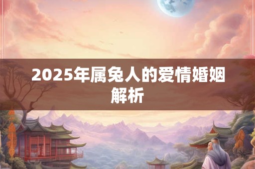 2025年属兔人的爱情婚姻解析