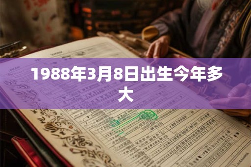 1988年3月8日出生今年多大