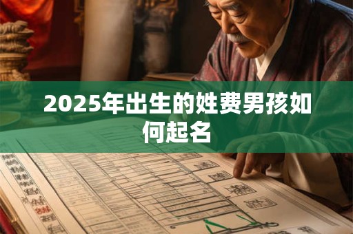 2025年出生的姓费男孩如何起名 2025年出生的姓费男孩如何起名