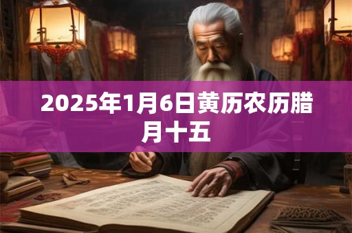 2025年1月6日黄历农历腊月十五 2025年1月6日黄历农历腊月十五