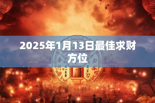 2025年1月13日最佳求财方位 2025年1月13日最佳求财方位
