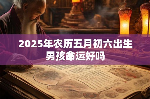 2025年农历五月初六出生男孩命运好吗 2025年农历五月初六出生男孩命运好吗