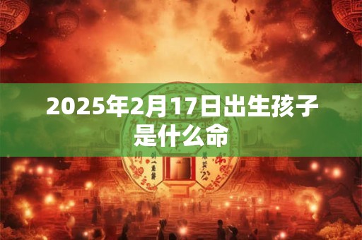 2025年2月17日出生孩子是什么命 2025年2月17日出生孩子是什么命