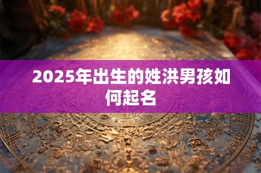 2025年出生的姓洪男孩如何起名 2025年出生的姓洪男孩如何起名