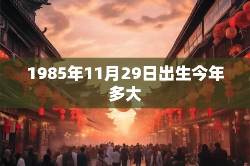 1985年11月29日出生今年多大 1985年11月29日出生今年多大