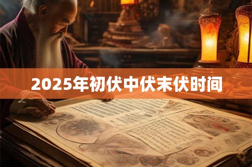 2025年初伏中伏末伏时间 2025年初伏中伏末伏时间