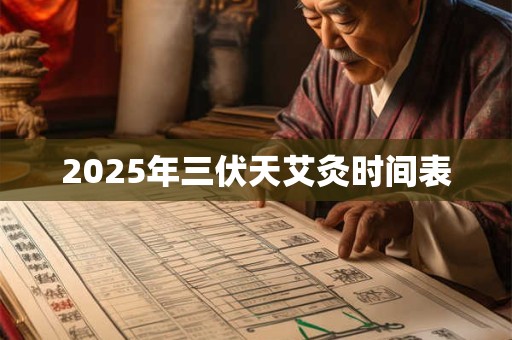2025年三伏天艾灸时间表 2025年三伏天艾灸时间表