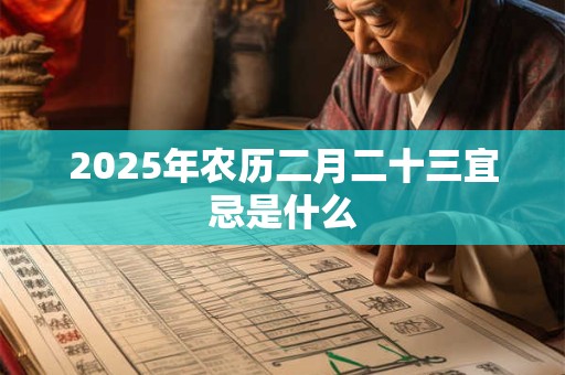 2026年农历二月二十三宜忌是什么