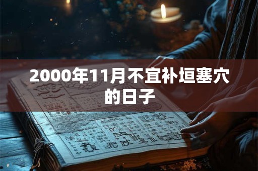 2000年11月不宜补垣塞穴的日子 2000年11月不宜补垣塞穴的日子
