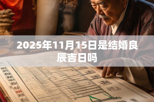 2025年11月15日是结婚良辰吉日吗 2025年11月15日是结婚良辰吉日吗