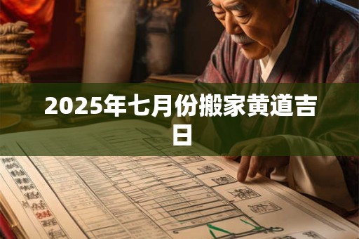 2025年七月份搬家黄道吉日 2025年七月份搬家黄道吉日