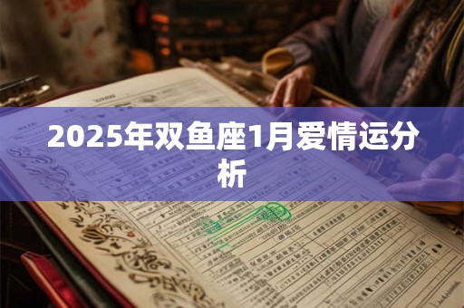 2025年双鱼座1月爱情运分析 2025年双鱼座1月爱情运分析