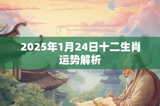 2025年1月24日十二生肖运势解析