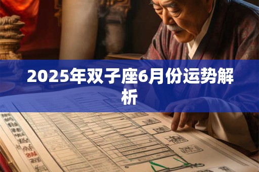 2025年双子座6月份运势解析 2025年双子座6月份运势解析