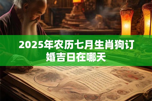 2025年农历七月生肖狗订婚吉日在哪天 2025年农历七月生肖狗订婚吉日在哪天
