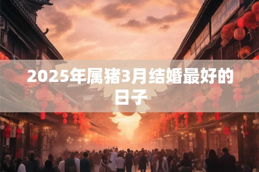 2025年属猪3月结婚最好的日子 2025年属猪3月结婚最好的日子