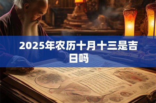 2025年农历十月十三是吉日吗 2025年农历十月十三是吉日吗