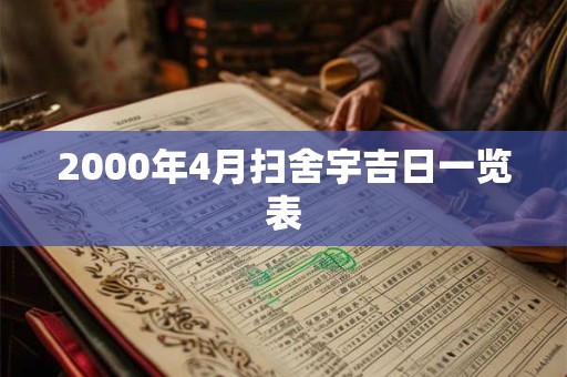 2000年4月扫舍宇吉日一览表 2000年4月扫舍宇吉日一览表