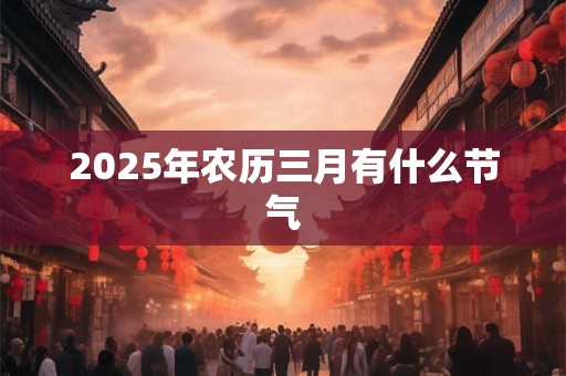 2025年农历三月有什么节气