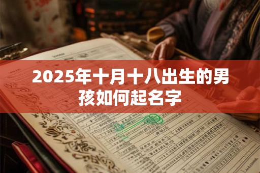 2025年十月十八出生的男孩如何起名字 2025年十月十八出生的男孩如何起名字