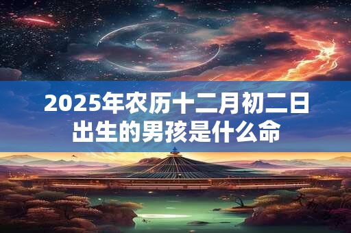 2025年农历十二月初二日出生的男孩是什么命 2025年农历十二月初二日出生的男孩是什么命