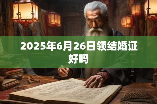 2025年6月26日领结婚证好吗 2025年6月26日领结婚证好吗