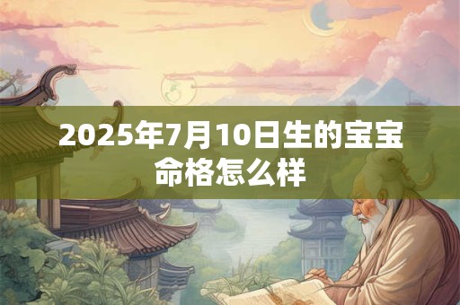 2025年7月10日生的宝宝命格怎么样