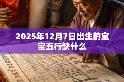 2025年12月7日出生的宝宝五行缺什么