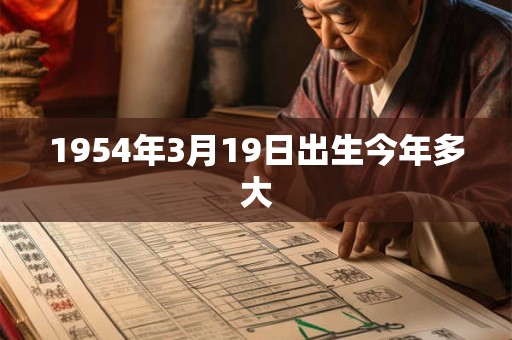 1954年3月19日出生今年多大