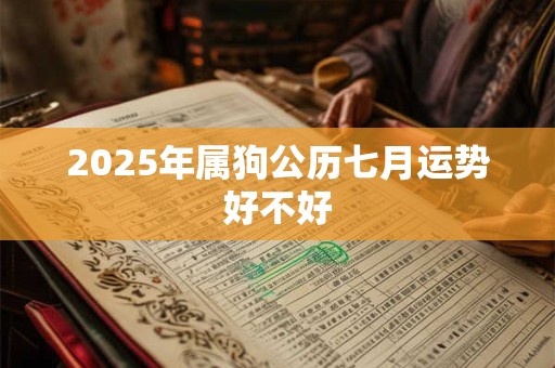 2025年属狗公历七月运势好不好 2025年属狗公历七月运势好不好