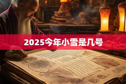 2025今年小雪是几号