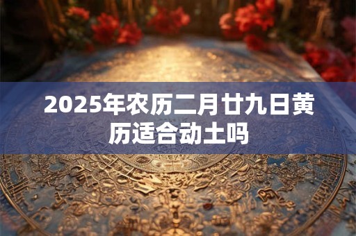 2025年农历二月廿九日黄历适合动土吗 2025年农历二月廿九日黄历适合动土吗