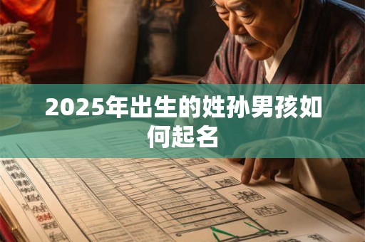 2025年出生的姓孙男孩如何起名 2025年出生的姓孙男孩如何起名