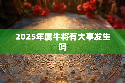 2025年属牛将有大事发生吗