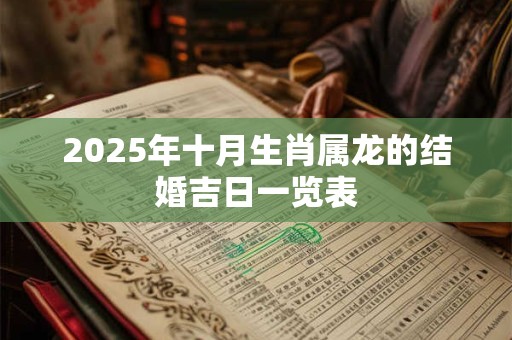 2025年十月生肖属龙的结婚吉日一览表