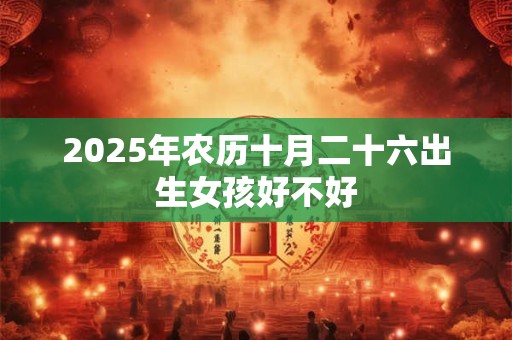 2026年农历十月二十六出生女孩好不好